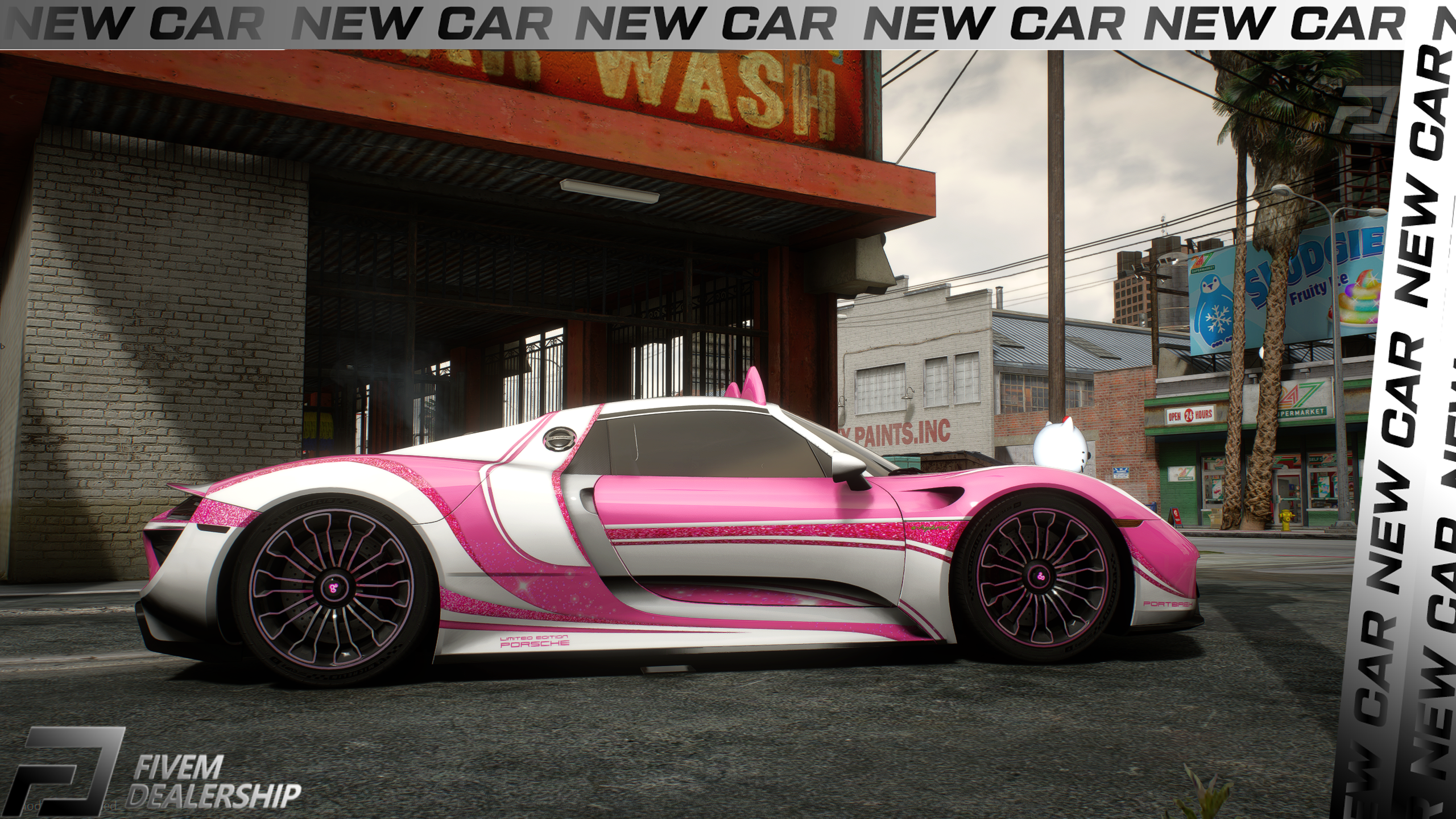 Porsche 918 Hello Kitty Fly [Dinamic Lights]