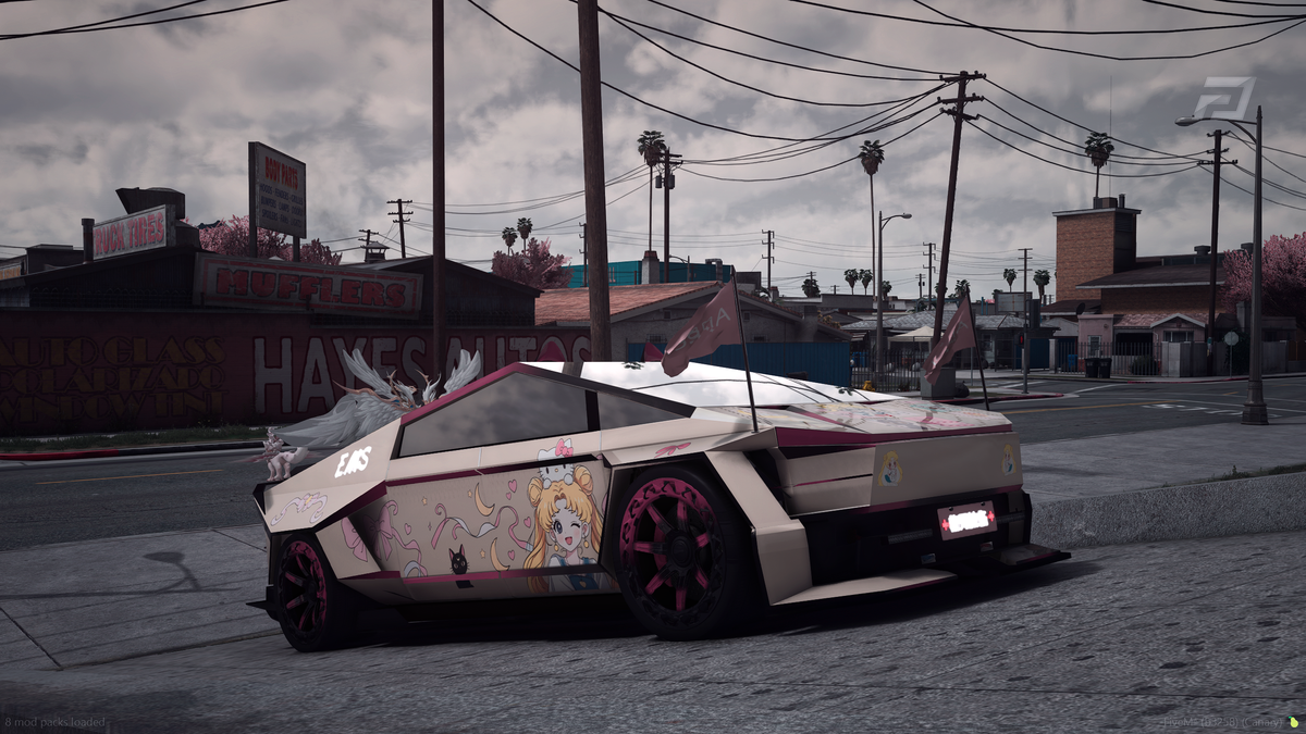 Tesla Truck all star super girl [Dinamic Lights]