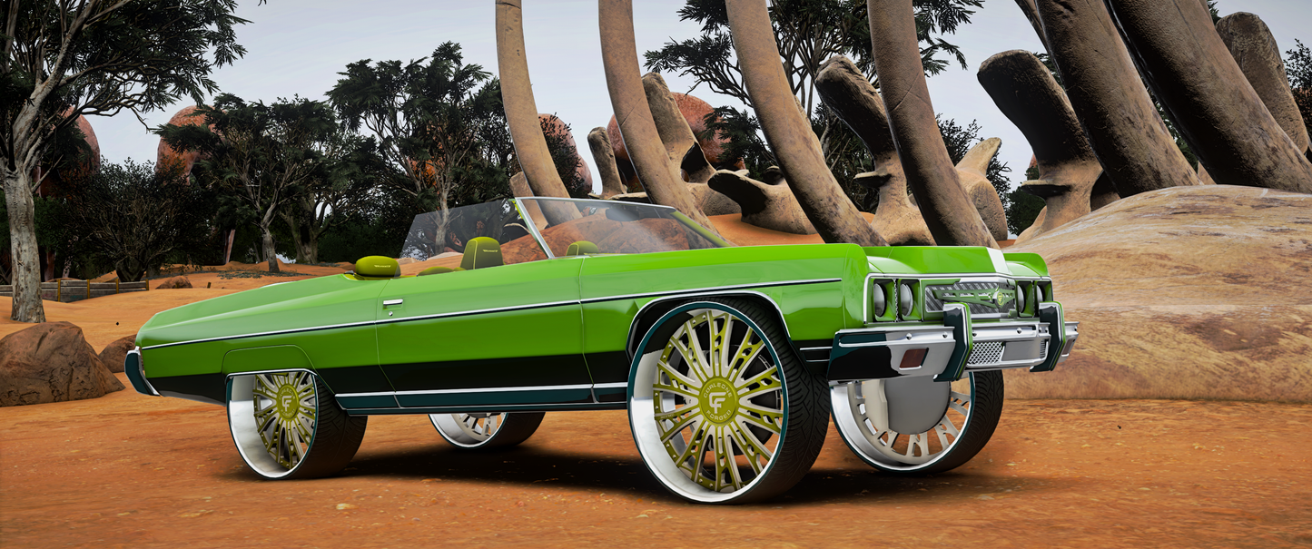 Chevy Impala 1972 Cabrio anim Donk