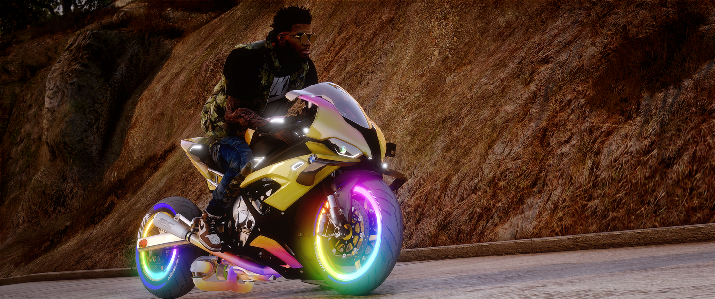 BMW M1000RR Twin Turbo Drag Rainbow Custom