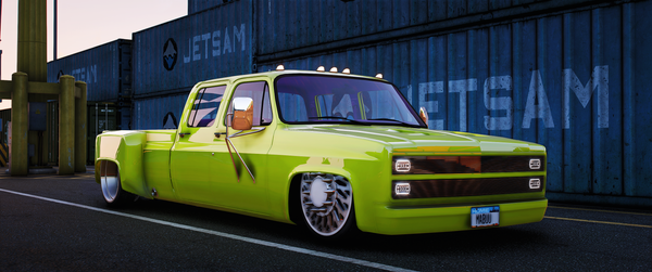 (Debadged) Bagged Chevrolet K30 single cab Dually on JTX Forged wheels ...