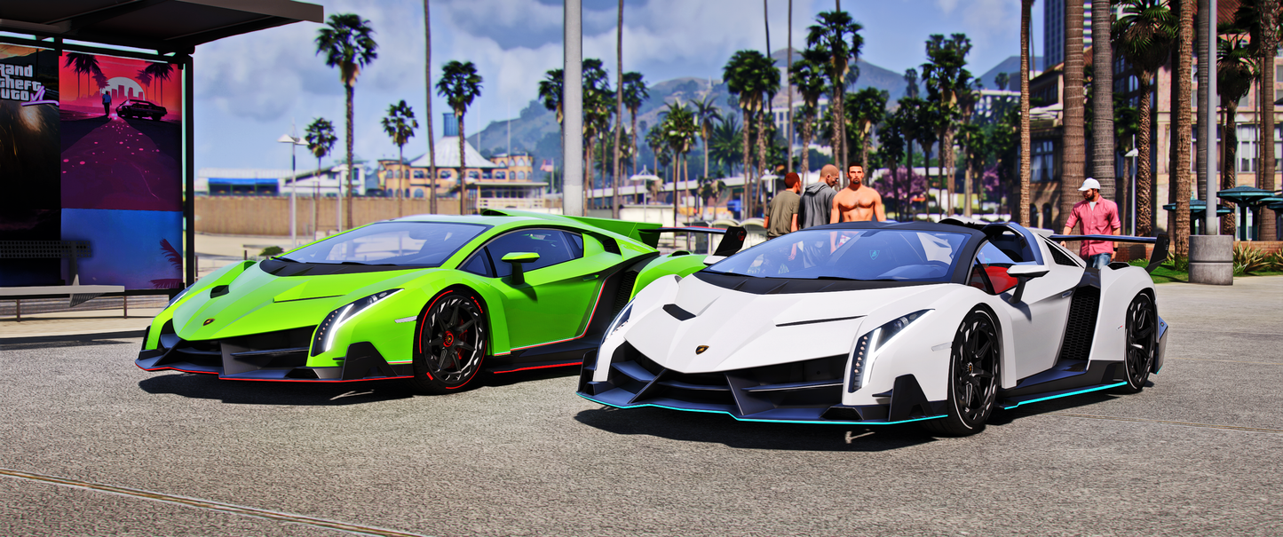 2013 Lamborghini Veneno and Roadster