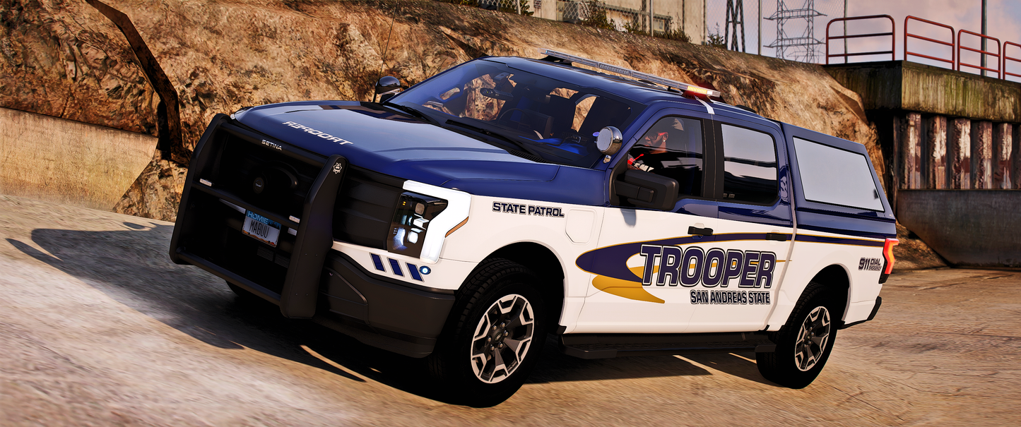 (Debadged) [Non ELS] Ford F150 Lightning 2023 Police