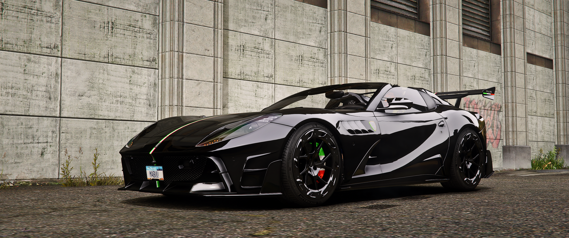 Ferrari 812 Mansory Animation Roof v2 FiveM Mod Front View