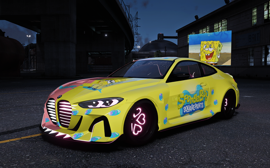 BMW M4 Spongbob & Patrick [Dinamic Lights]