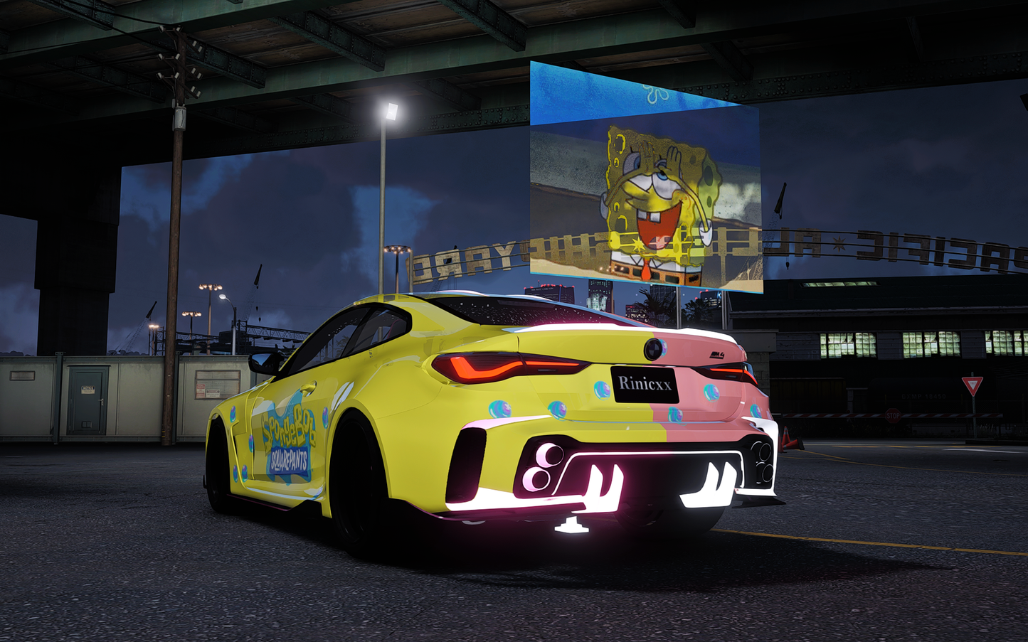 BMW M4 Spongbob & Patrick [Dinamic Lights]