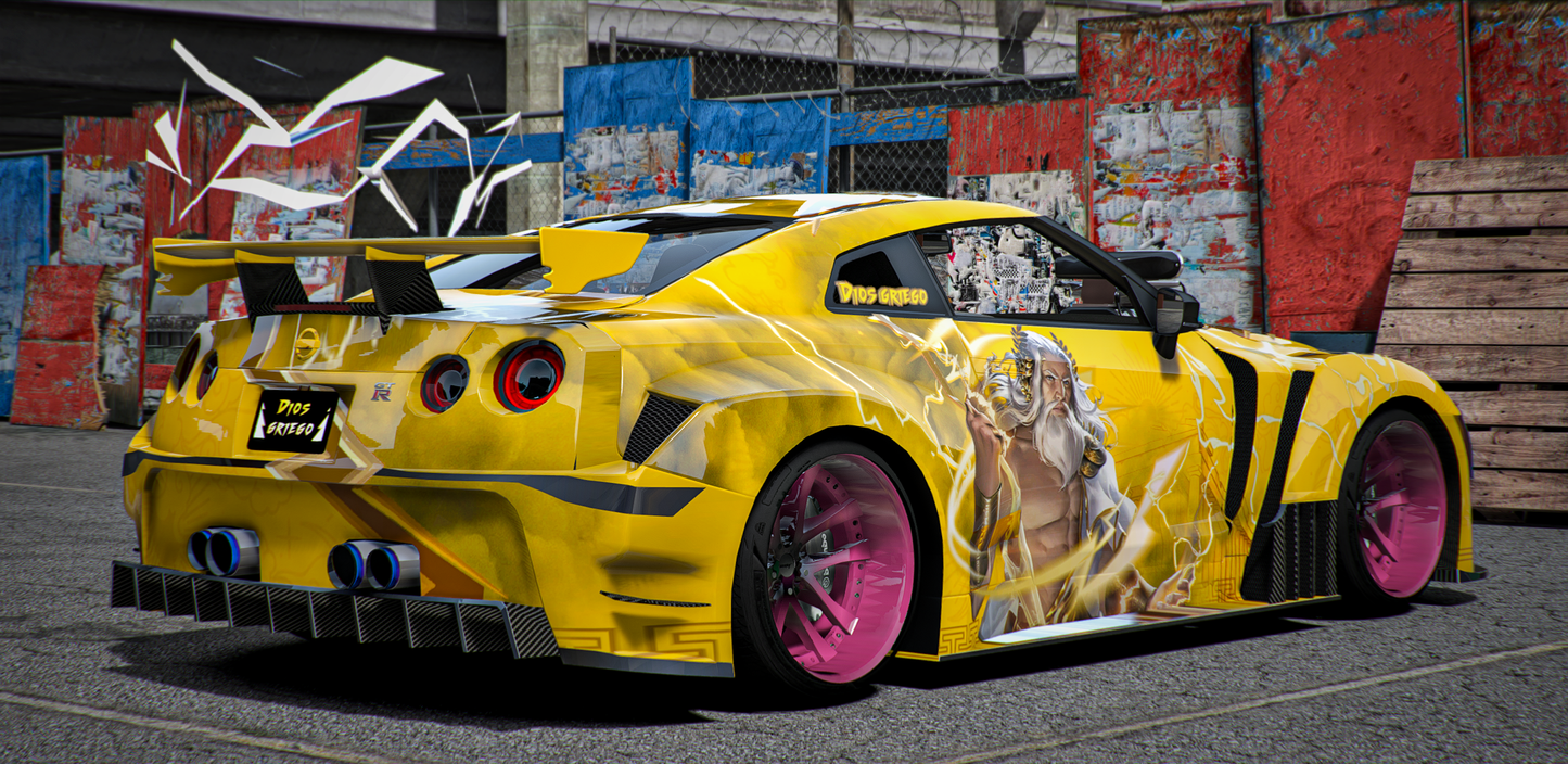 Nissan GTR Dios Griego ZUES Edition [Dinamic Lights]