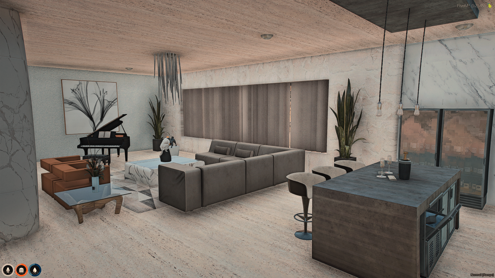 Bedroom inside Alamo Sea Mansion map for FiveM