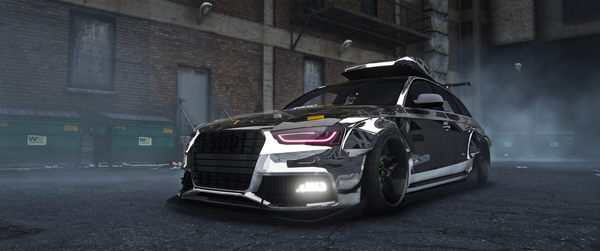 Front view of (Debadged) Audi RS4 Vixen Tuning for FiveM