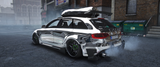 Side view of (Debadged) Audi RS4 Vixen Tuning GTA V mod