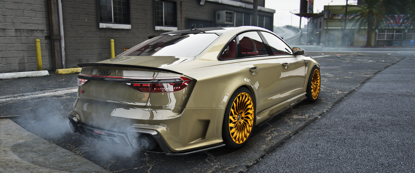 Audi S8 ABT FiveM vehicle mod side view with realistic textures