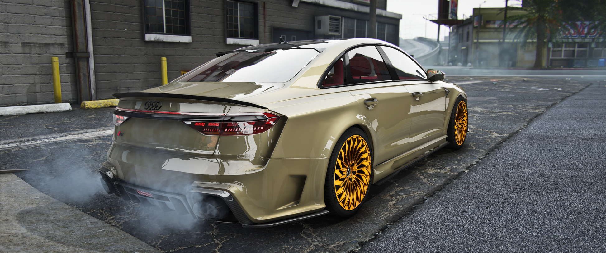 Audi S8 ABT FiveM vehicle mod side view with realistic textures