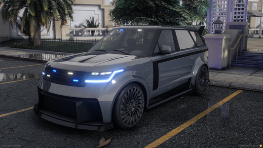 Front view of Baller Venuum PD/Ambulance FiveM lore-friendly mod