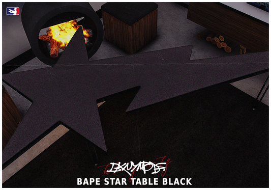 Bape Star Table Black FiveM Prop