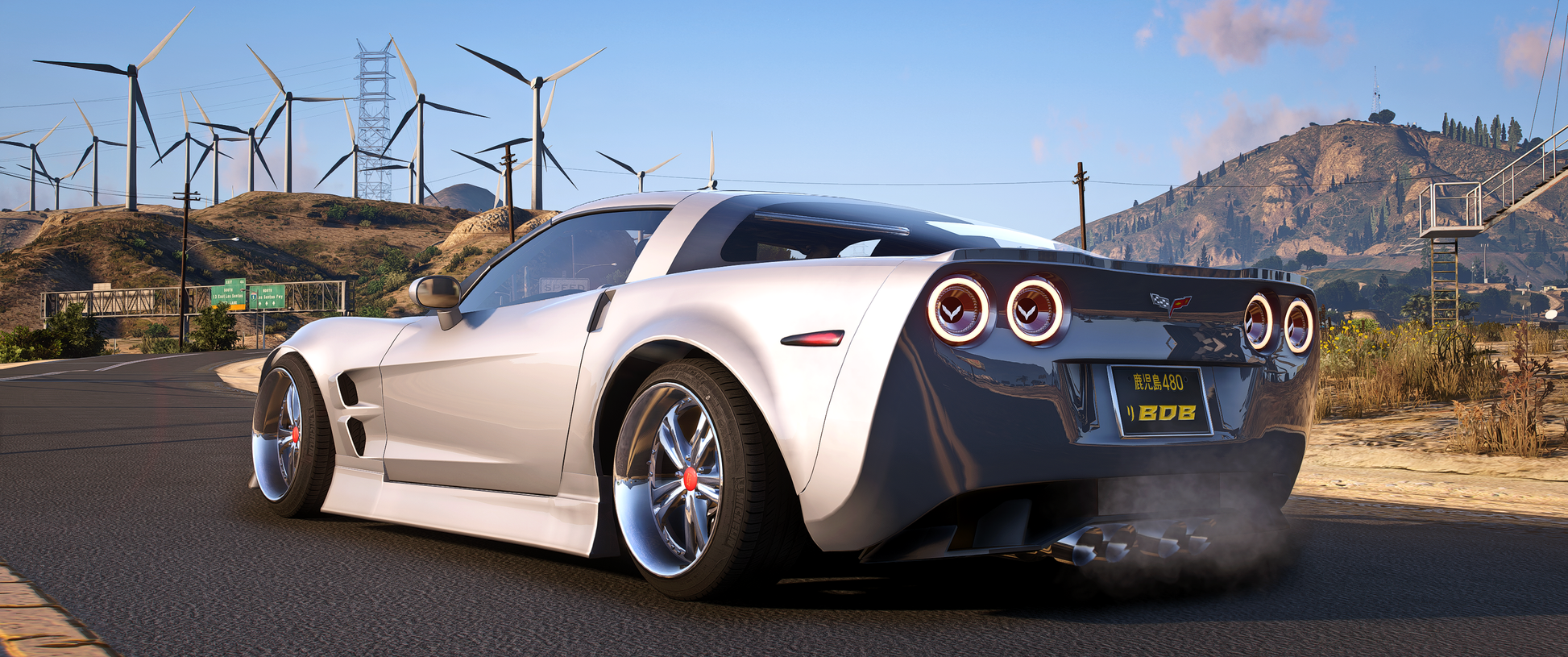 BDB Racing Chevy Corvette side view in FiveM