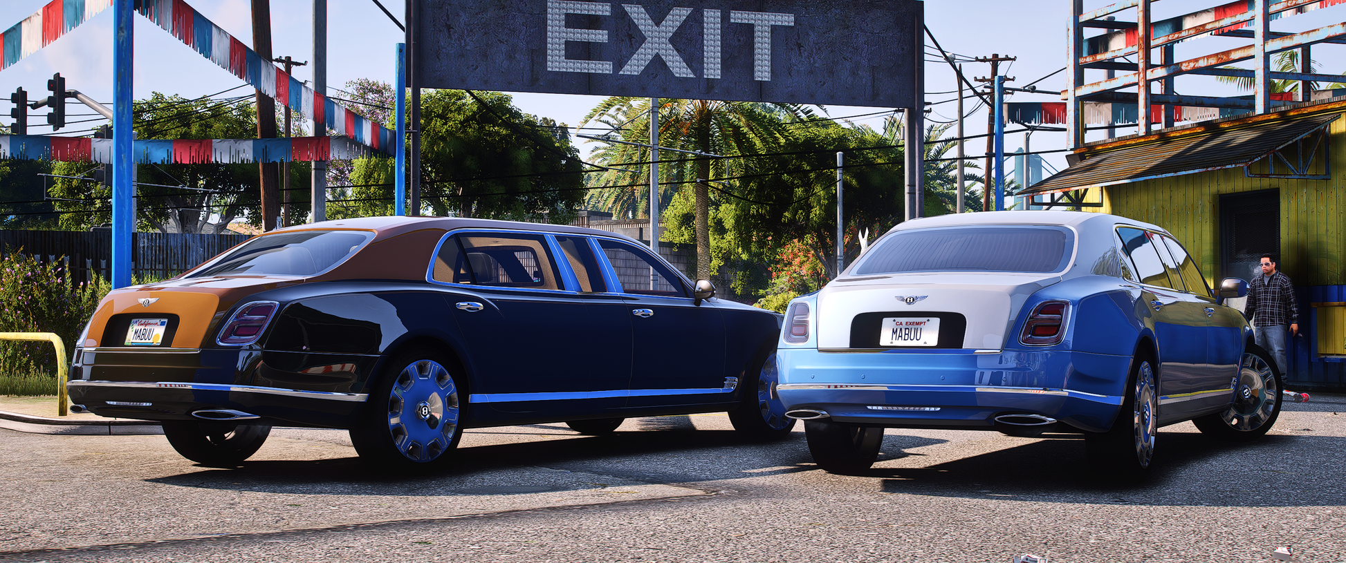 Bentley Mulsanne Limo interior and side view in FiveM