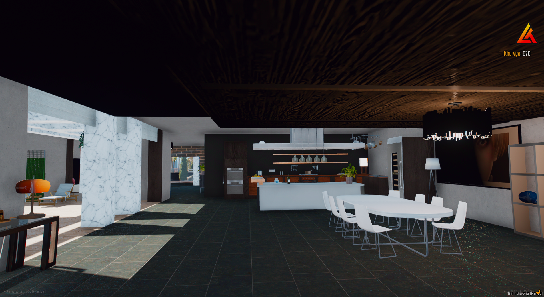 Dining room interior of The Bighouse