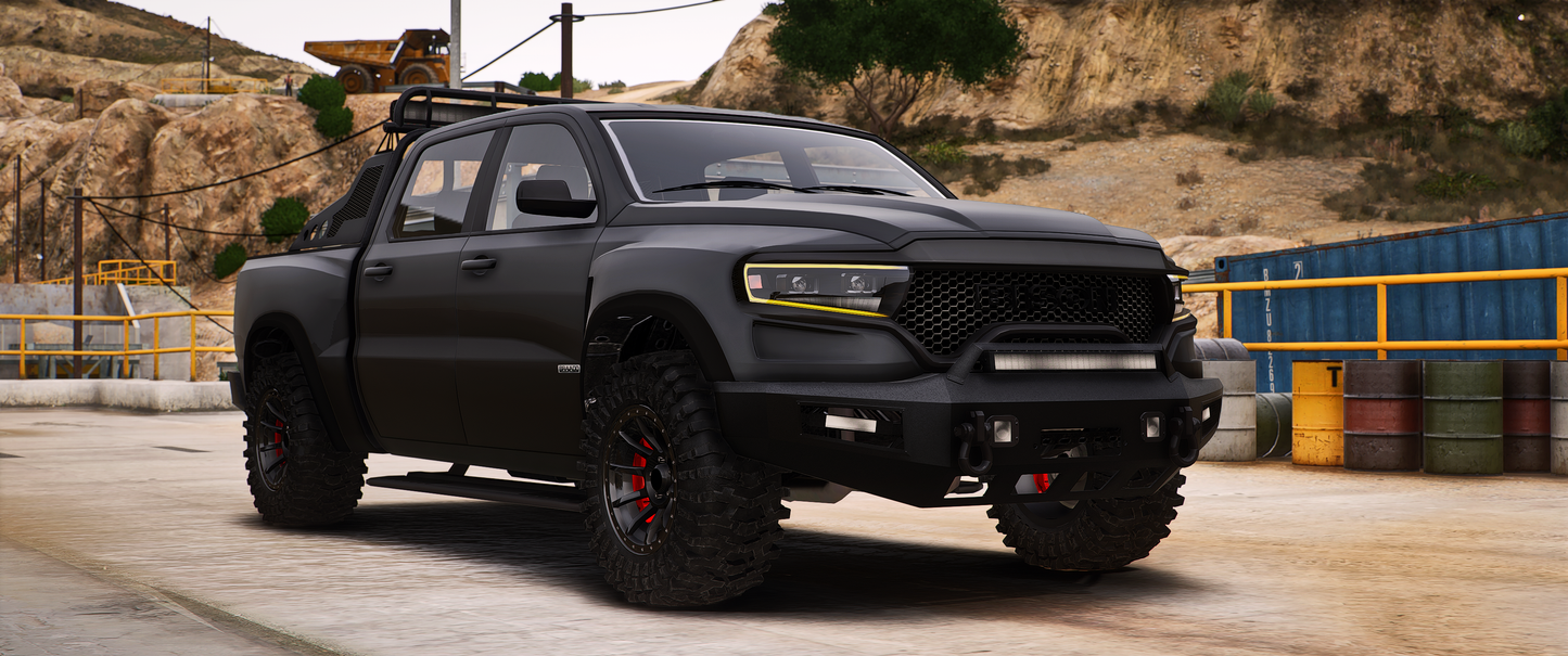 Lore Friendly Bravado Bison Hellfire XL FiveM Mod Front View