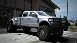 Front view of Custom F350 Dually GTA V vehicle mod for FiveM