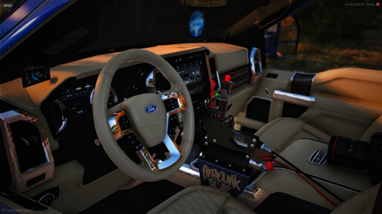 Rear angle of Ford 6.7 Power Stroke custom FiveM vehicle