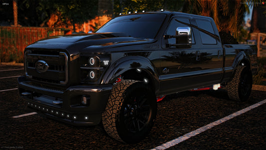 Front view of Custom King Ranch F250 FiveM mod truck
