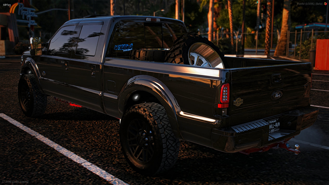Side profile of Custom King Ranch F250 mod for FiveM