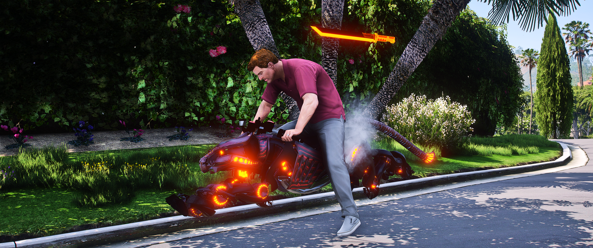 Debadged Watch Flying Cyber Cat Bike FiveM mod