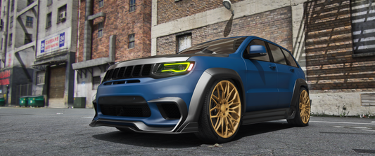 Front view of (Debadged) Jeep Track Hawk Keyvany GTA V mod for FiveM