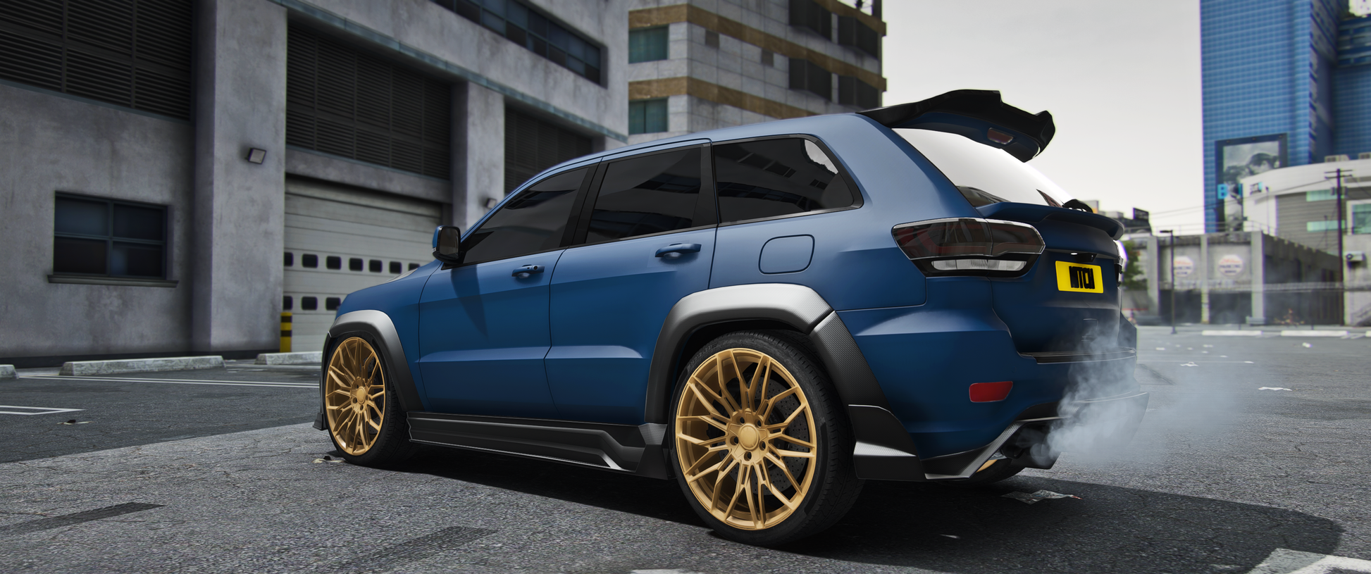 Side view of (Debadged) Jeep Track Hawk Keyvany GTA V vehicle mod for FiveM
