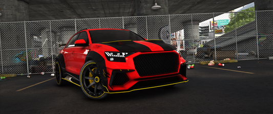 Front view of (Debadged) Mansory Audi RSQ8 Evo GTA V mod for FiveM