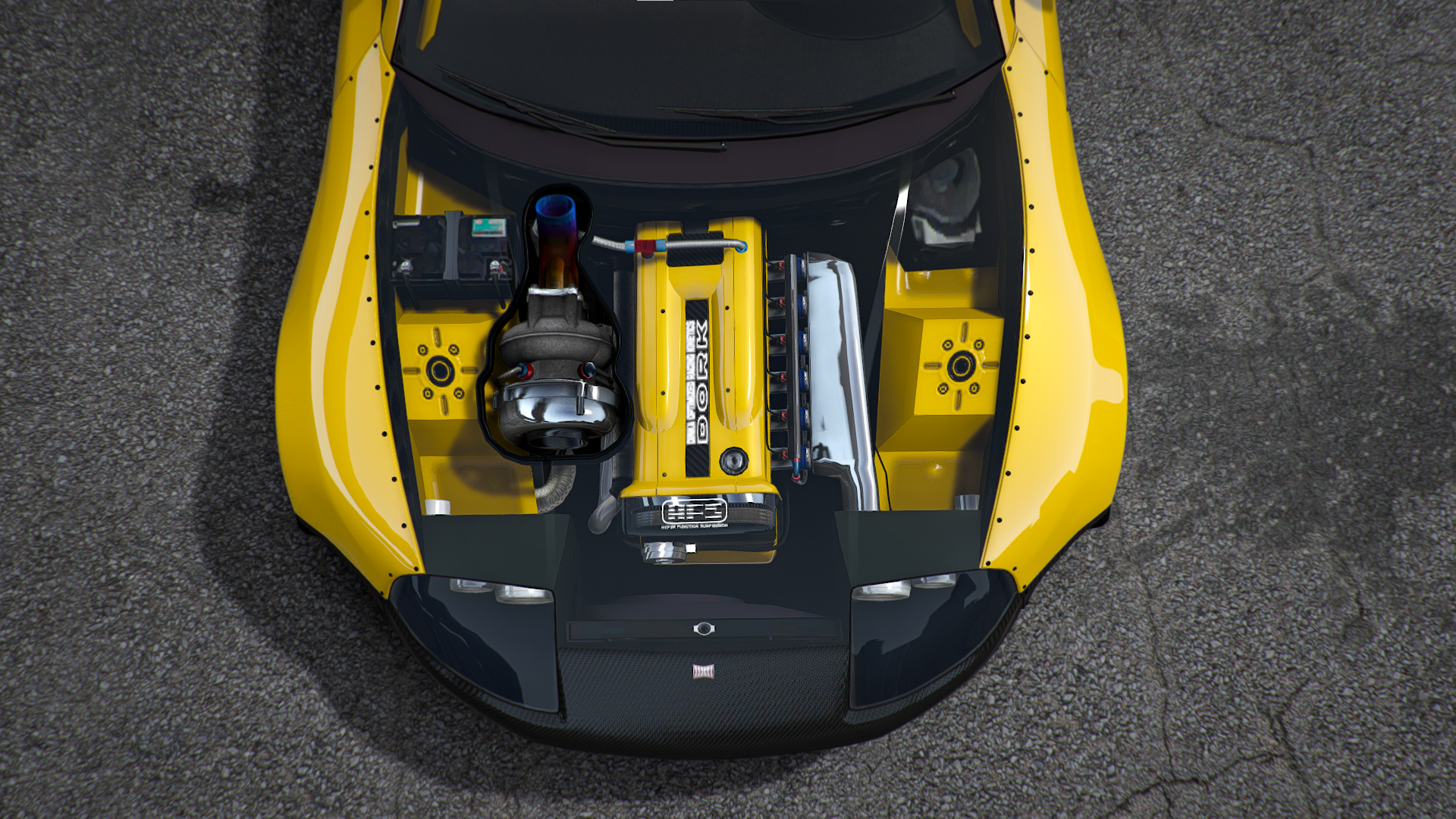 Rear angle of lore-friendly Dinka Jester Classic Reptile in FiveM