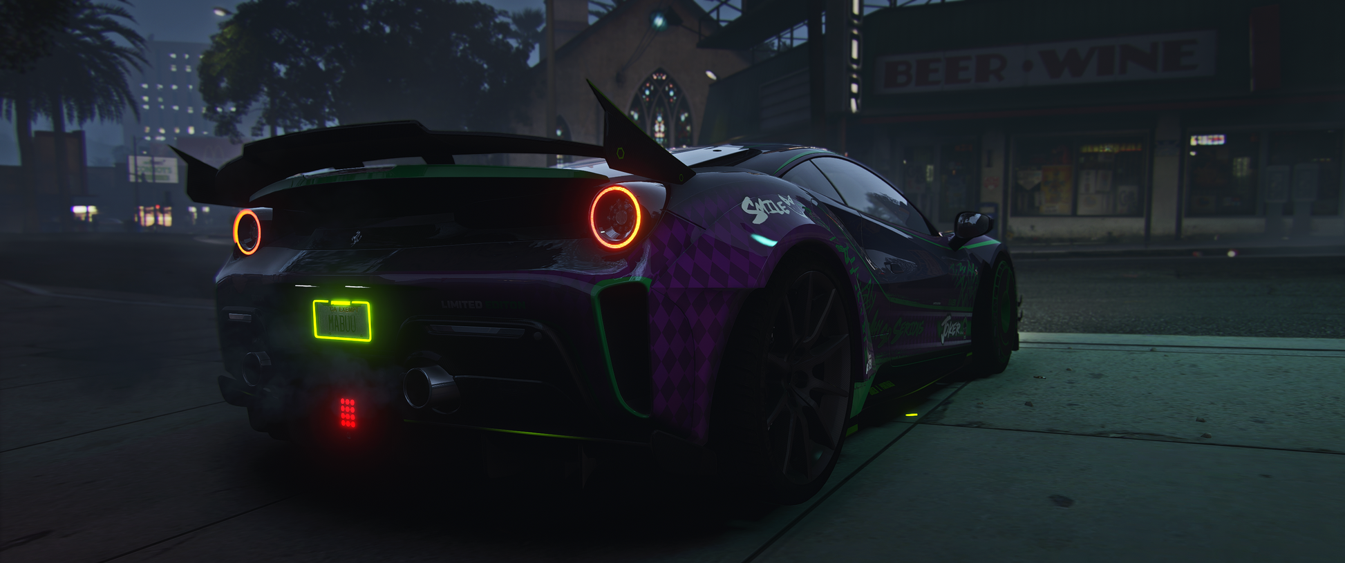 Ferrari 488 Pista Joker side profile in FiveM