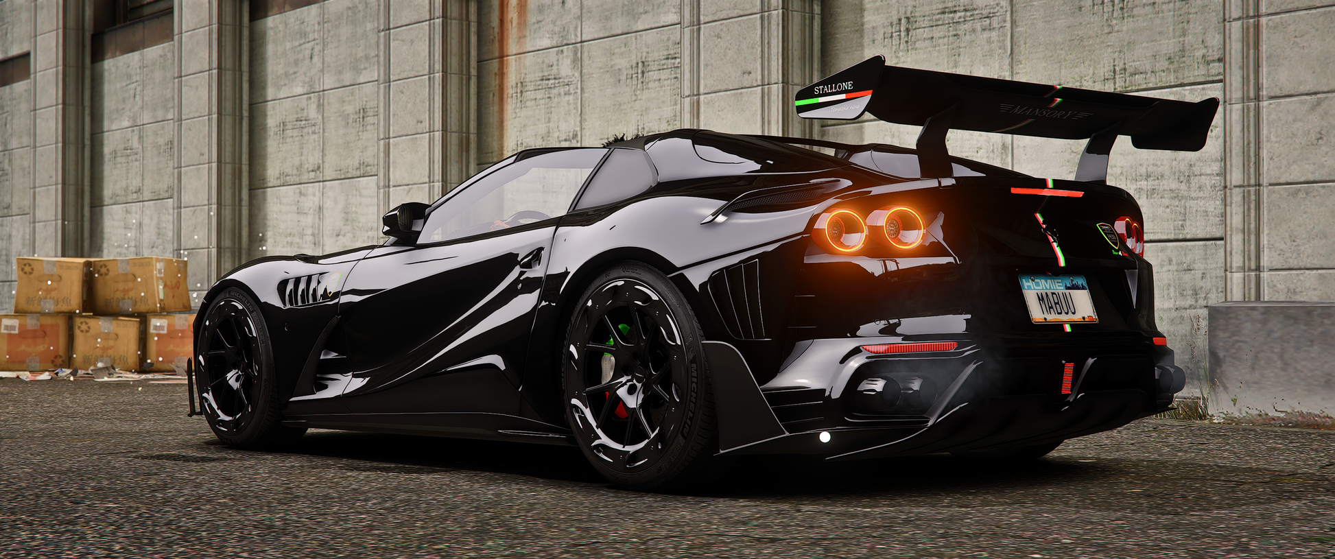 Ferrari 812 Mansory v2 FiveM Vehicle Mod Side Angle