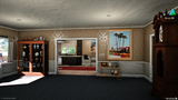 Living room view inside FiveM Sandy Shores House