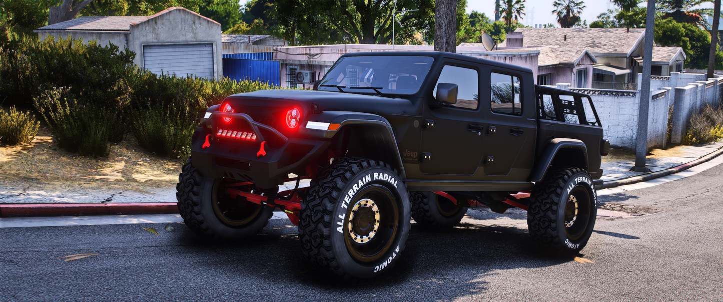 Jeep Gladiator 2021 Lifted FiveM vehicle front view