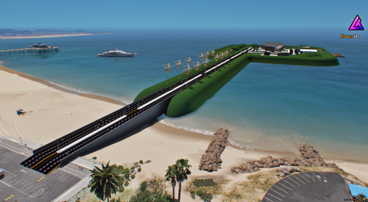 Black Market Island FiveM map aerial view