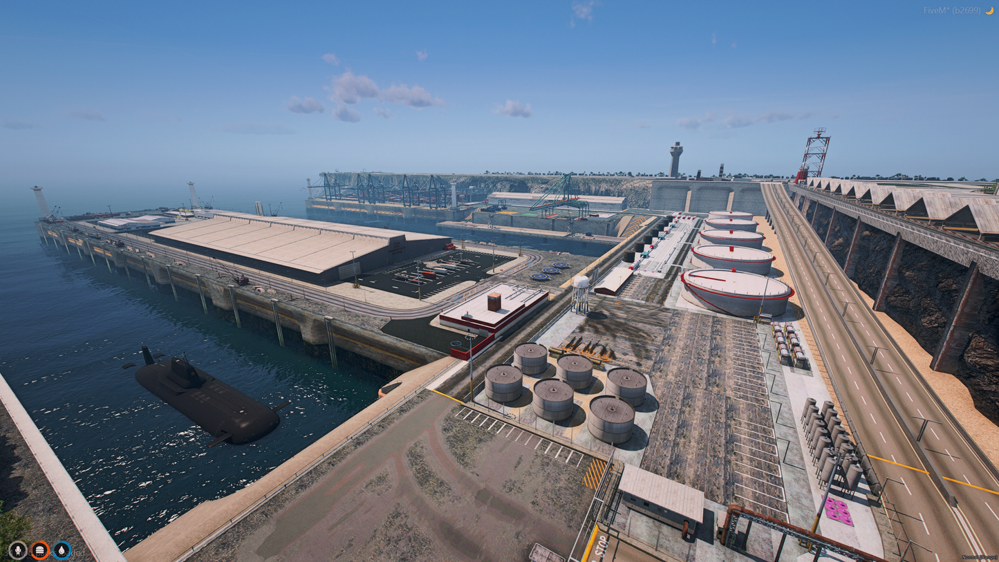 [MAP] Military Base Island FiveM map entry gate