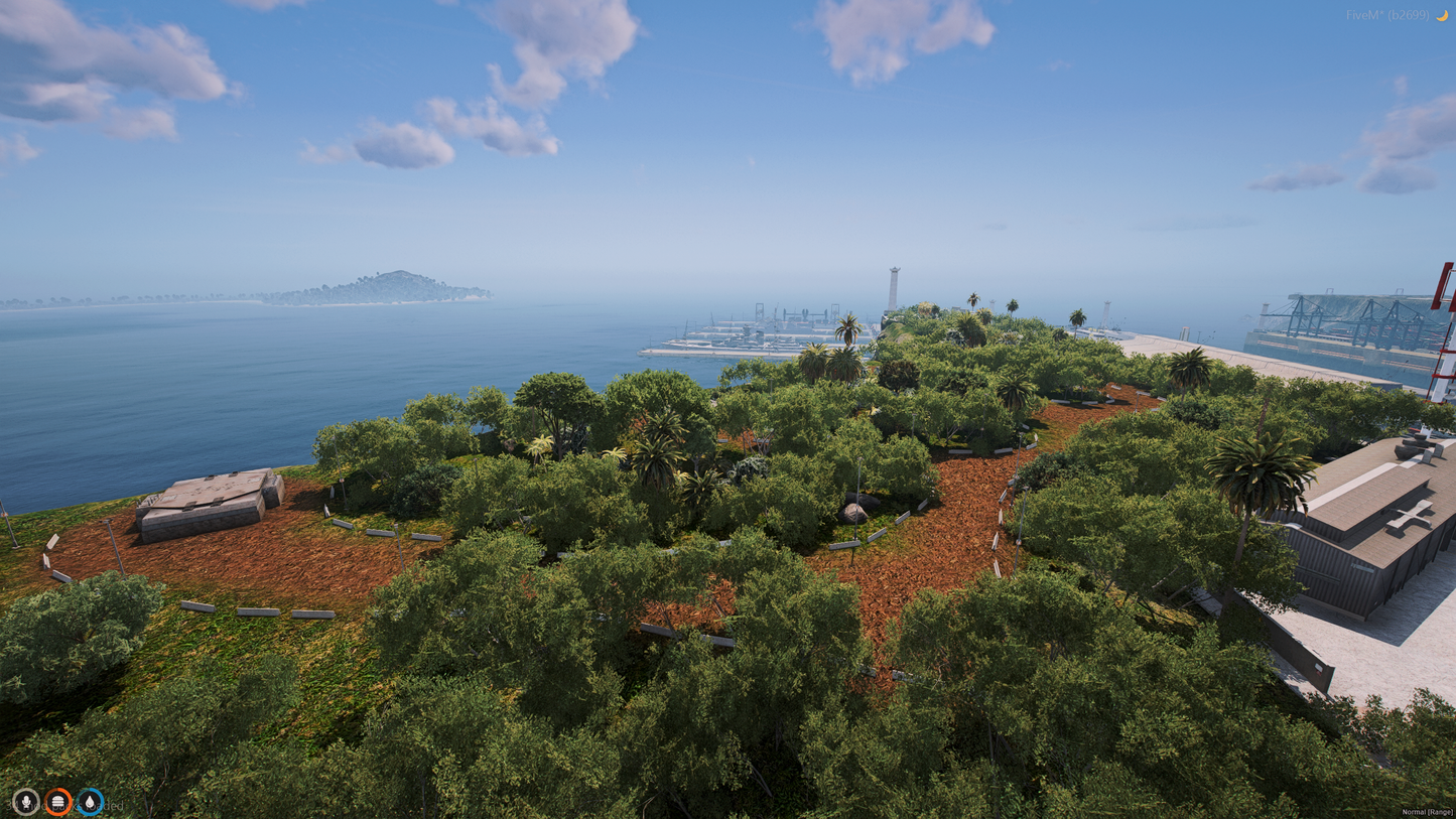 [MAP] Military Base Island FiveM outdoor training area