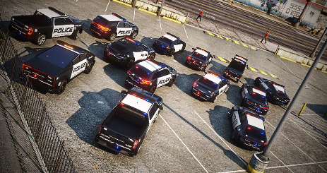 FiveM police vehicle pack featuring 13 lore friendly cars