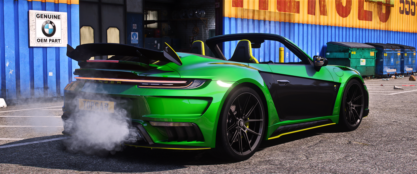 Porsche TopCar Stinger GTR 911 Turbo Cabriolet FiveM interior details