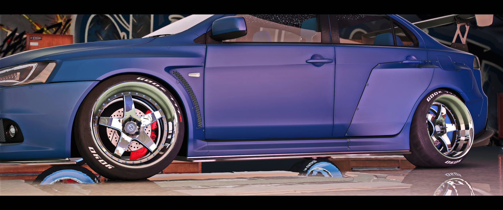 Matte finish of FORGED Wheels 5 for FiveM roleplay vehicles