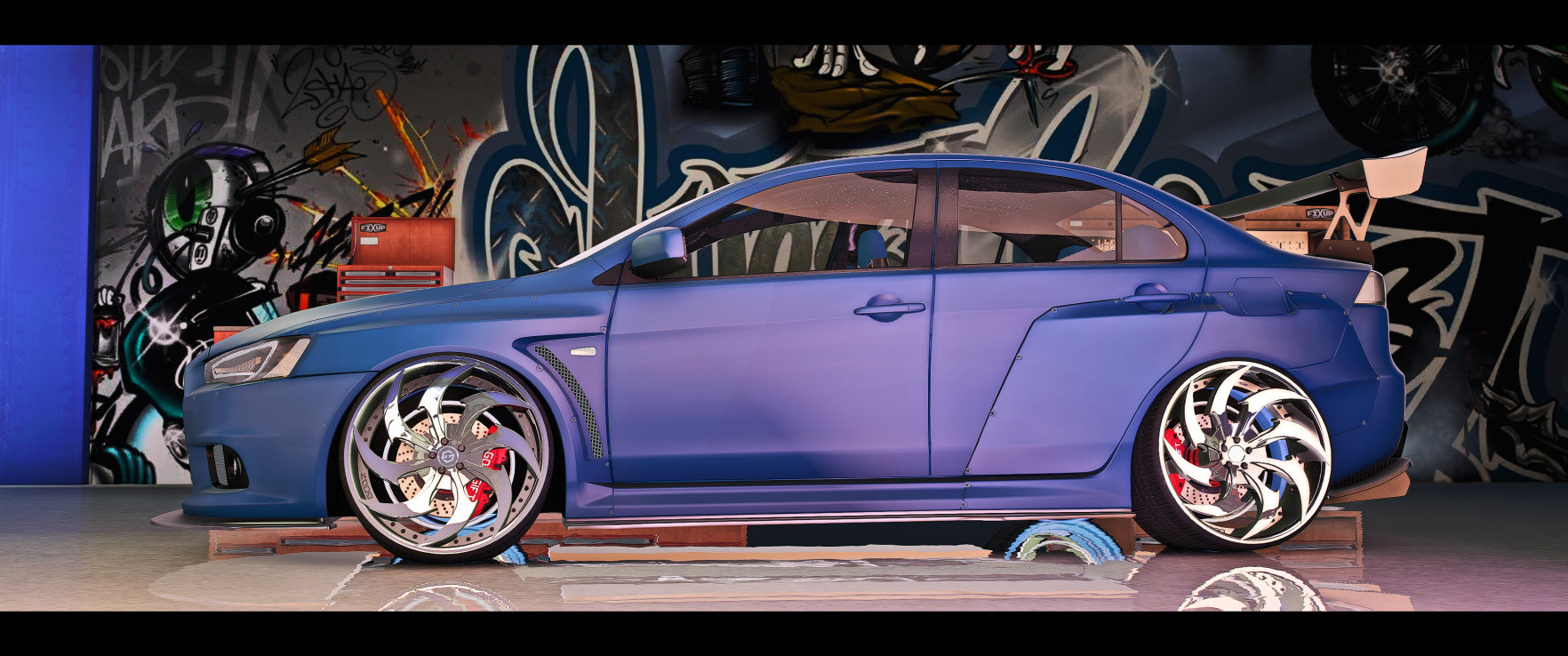 FORGED4 Wheels close-up view showing precise detailing