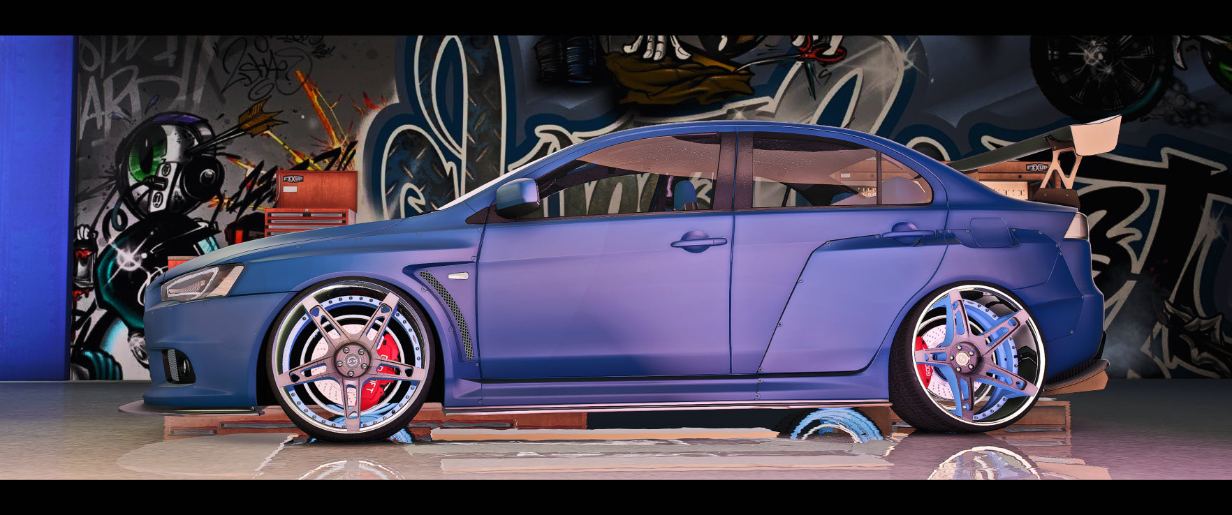 FORGED4 Wheels front view for FiveM vehicle mod