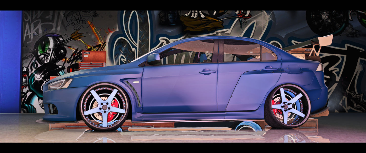 FORGED4 Wheels installed on vehicle rear view