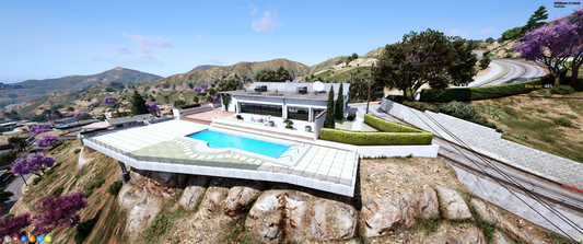 Front view of MLO Hills House GTA5 mod
