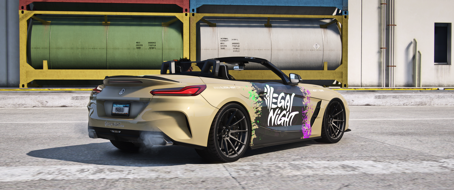 Side view of 2019 BMW Z4 Illegal mod