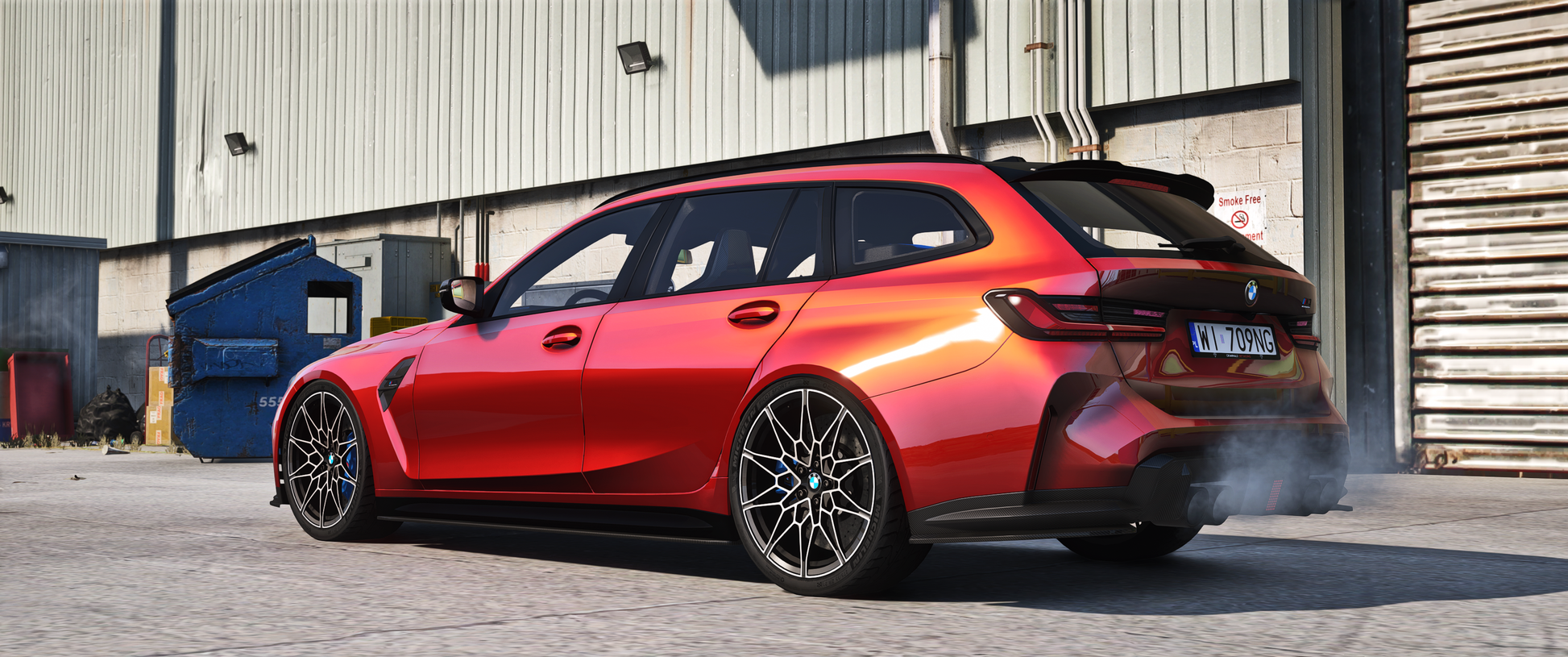 Side view of BMW M3 G81 Touring 7AUT mod