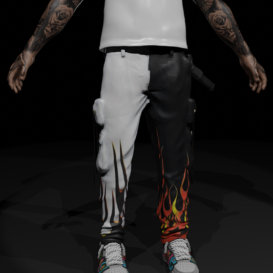 Custom Fire Cargo Pants