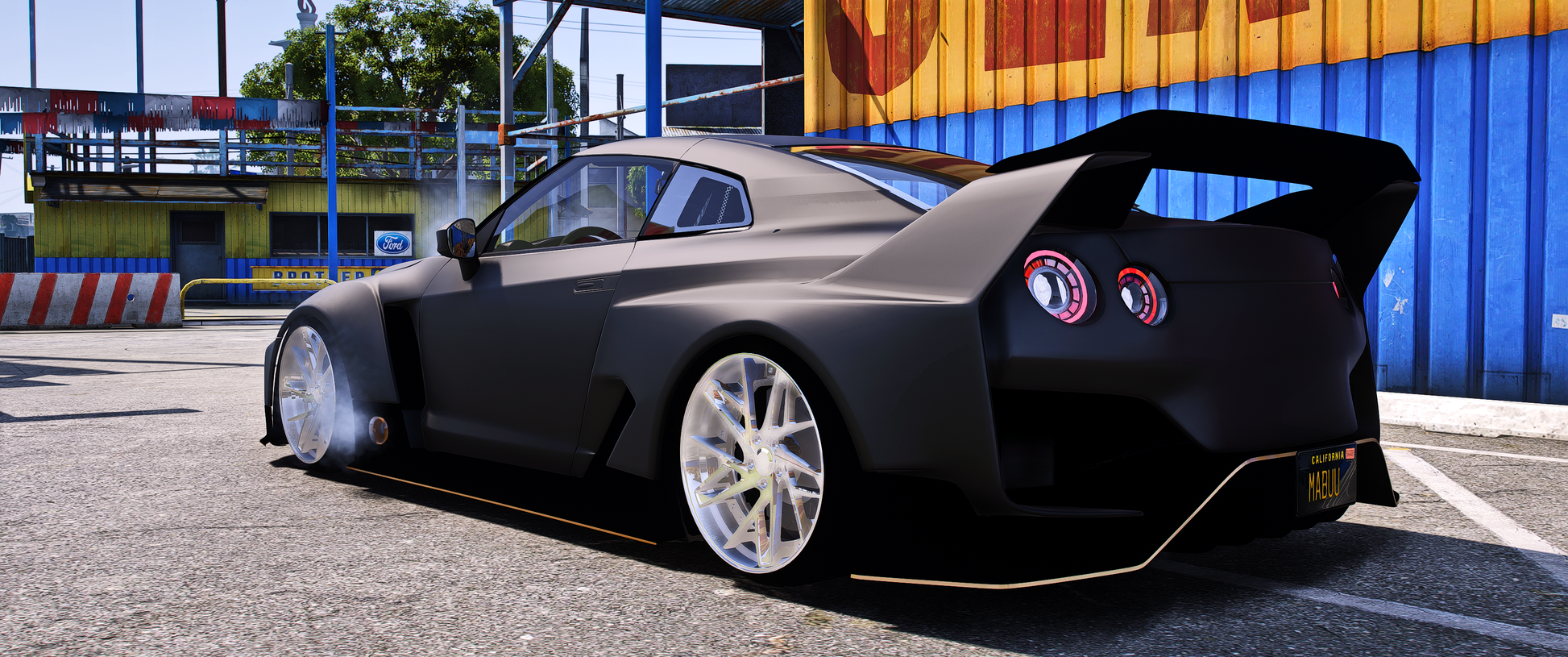 Side view of Debadged Hycade Nissan GT-R mod for FiveM