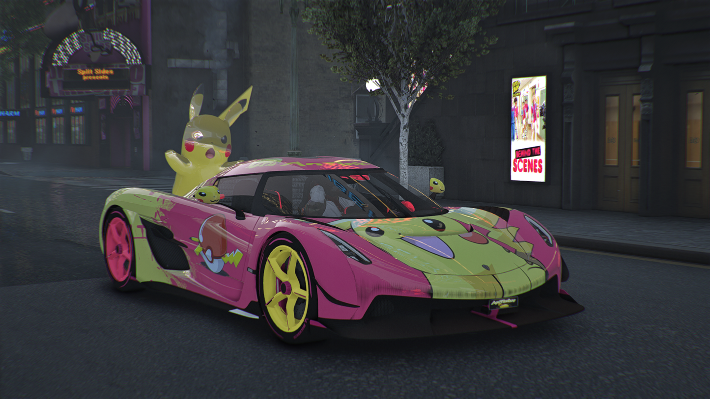 Koenigsegg Jesko Pokemon Pikachu 3D